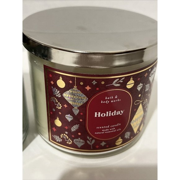 NEW Bath & Body Works HOLIDAY Scented Candle 3 Wick 14.5 oz Large Christmas - Picture 9 of 10